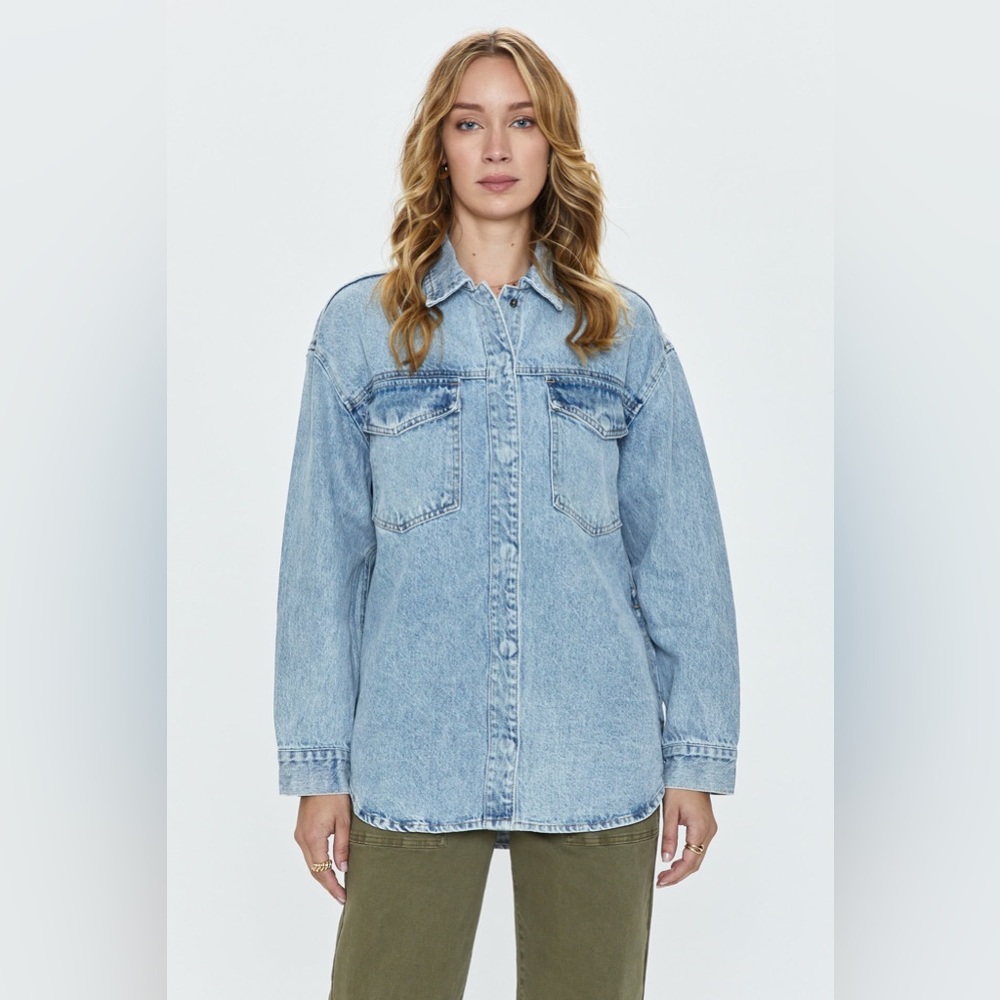 pistola Light Blue Denim Jean Jacket - Picture 4 of 13